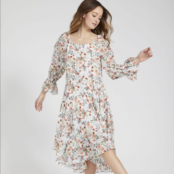 NWT $495 Alice + Olivia Miora High Low Midi Dress